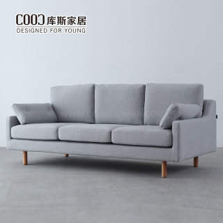 Modern Gray Fabric Sectional Couch Living Room 3 Seater Sofa Set Furniture