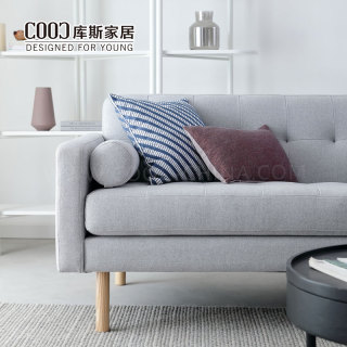 Nordic L Shape Gray Sectional Couch Fabric Sofa Set Living Room Furniture