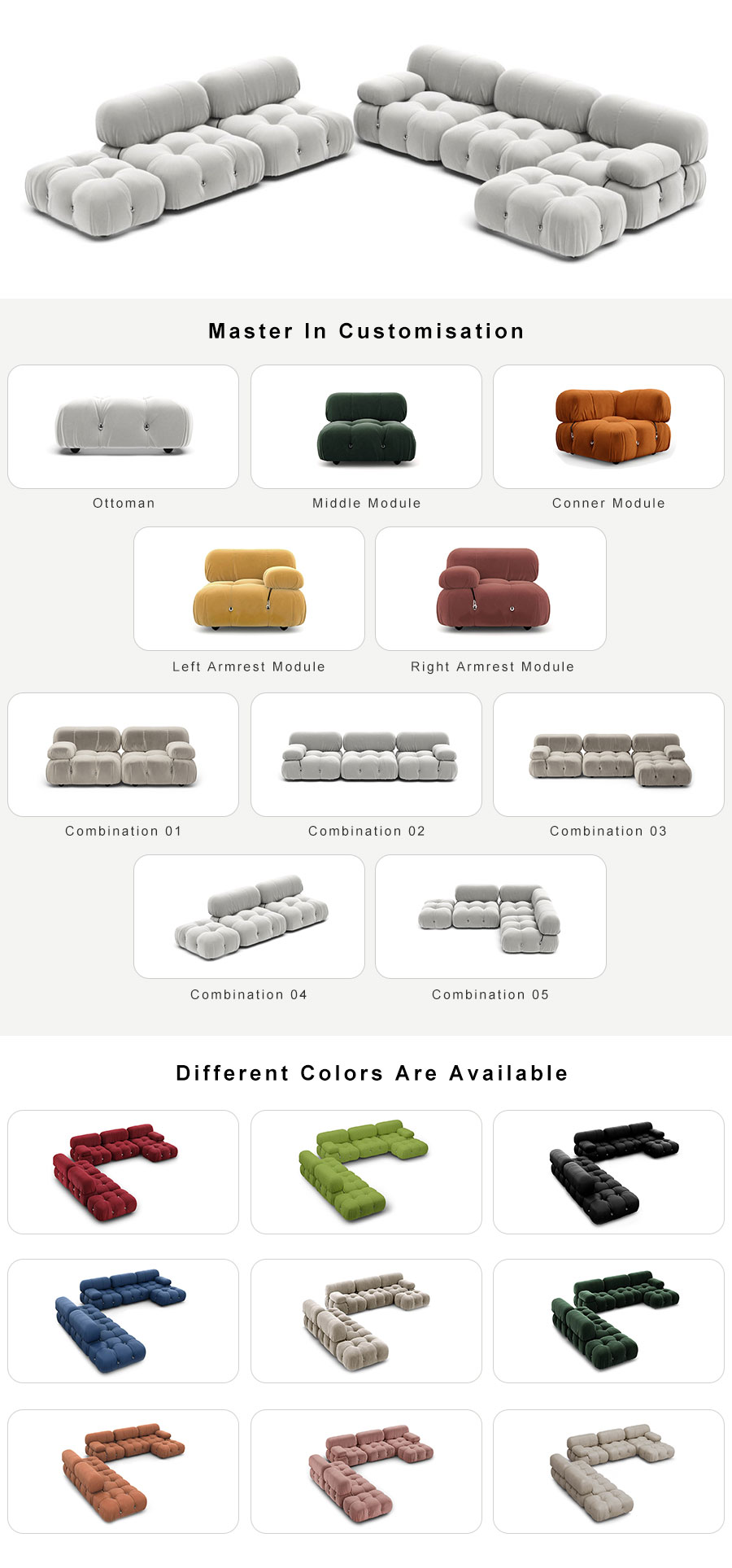 Fabric Modular Sofa