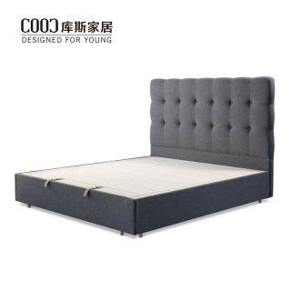 Lift Storage Bed King Queen Size Full Size Fabric Leather Upholstered Double Bed