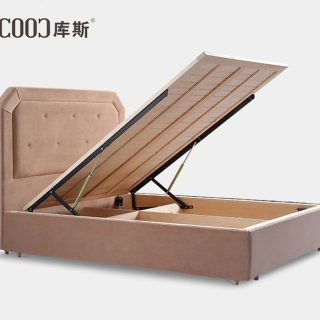 Bedroom Set Furniture King Queen Full Size Leather Fabric Double Bed With Storage