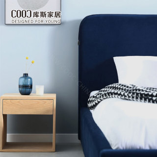 Modern Popular Bedroom Furniture Fabric Velvet King Size Bed Double Bed Frame with Storage