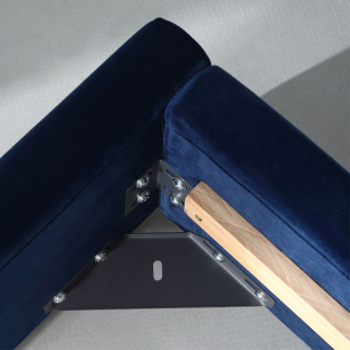 Modern Popular Bedroom Furniture Fabric Velvet King Size Bed Double Bed Frame with Storage