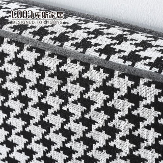 Modern Houndstooth Style Design Headboard Fabric Luxury Hotel King Size Double Bed Furniture