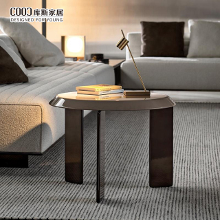 Stainless Steel Natural Marble Design Tea Table Metal Sintered Stone Luxury Modern Round Coffee Table Set