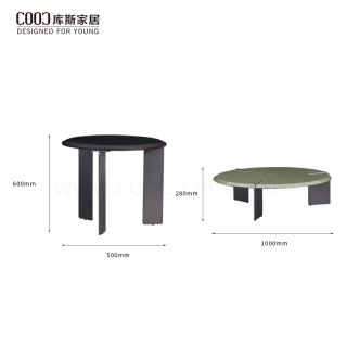 Stainless Steel Natural Marble Design Tea Table Metal Sintered Stone Luxury Modern Round Coffee Table Set