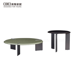 Stainless Steel Natural Marble Design Tea Table Metal Sintered Stone Luxury Modern Round Coffee Table Set