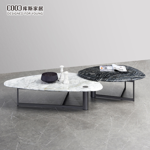 高品質頂級客廳咖啡桌套裝家居裝飾豪華中心家庭咖啡桌