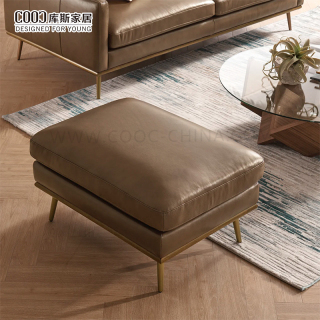 Factory Cost Custom Tufted Brown Modern Living Room L Shape Corner Sectional Sofa Set Leather Couch