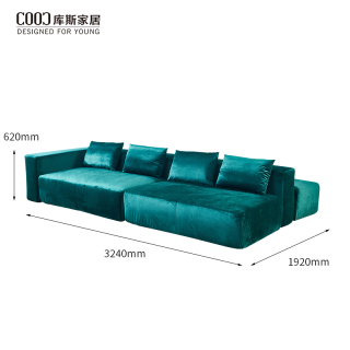 Modern Velvet Fabric Modular Sectional Vacuum Packing Compress Sofa Set for Apartment Home Living Room Furniture