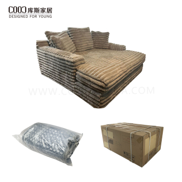 Vakuumverpacktes Schaumstoffsofa im Karton Komprimieren Sie modulare Couch Stuhl Bett Wohnzimmer Set Möbel Komprimiertes Sofa