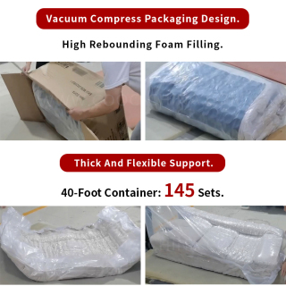 Vaccum Compression Sealed Packing Sofa Home Living Room Furniture Modern Fabric Floor Corner Sectional Sofa