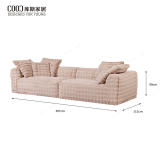 Bán buôn chất lượng cao lông thỏ giả hút chân không đồ nội thất ghế sofa hiện đại 3 chỗ ngồi bộ ghế sofa nén bọt