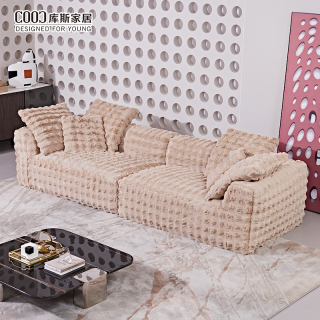 Bán buôn chất lượng cao lông thỏ giả hút chân không đồ nội thất ghế sofa hiện đại 3 chỗ ngồi bộ ghế sofa nén bọt