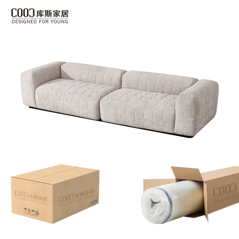 Ghế sofa cỡ lớn hiện đại trong hộp đóng gói chân không, đồ nội thất nén bằng bọt, ghế sofa dài cỡ lớn cho phòng khách