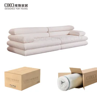Sofa Desainer Elegan Modern Mewah Kemasan Vakum Set Sofa Busa Kompresi 3 Dudukan Perabot Ruang Tamu Berpenampang