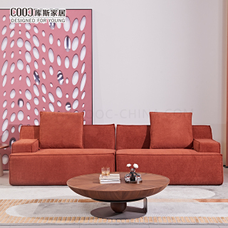 High Quality Vacuum Packed Compressed Sofa in Box Modern Chenille Fabric 3 Seater 2 Pieces Sectional Frameless Sofa