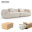 Ghế sofa góc 4 chỗ ngồi không khung, kiểu dáng hiện đại, chất liệu vải màu kem be, ép chân không, sản xuất theo yêu cầu riêng của nhà sản xuất (OEM), phù hợp cho phòng khách.