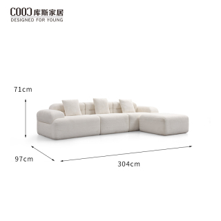 Foshan Factory Modern Shaped Modular Sectional Boneless Couch Set Ruang Tamu 3 Seater Compressed Sofa with Ottoman