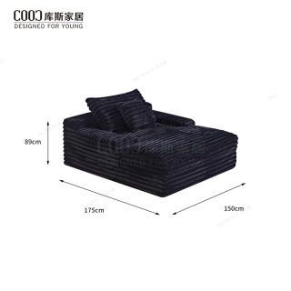 Wholesale Modern Vacuum Sealed Packed Foam Living Room Furniture Oversized Plush Black Corduroy Couch Compressed Sofa