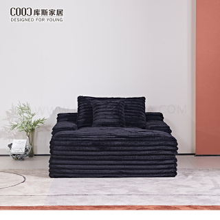 Wholesale Modern Vacuum Sealed Packed Foam Living Room Furniture Oversized Plush Black Corduroy Couch Compressed Sofa