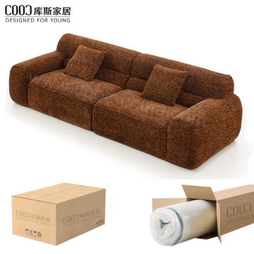 Conjunto de sofá modular 2 em 1 de luxo, moderno, em tecido de espuma de alta densidade, para sala de estar, fabricado com tecnologia OEM/ODM e embalagem a vácuo.