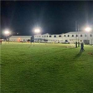500W LED sports lighting at school field for both soccer and football in Bermuda