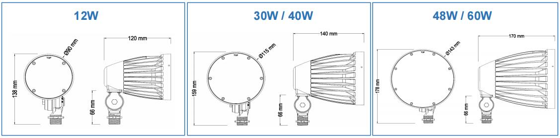 Efficient LED Bullet Flood Light for Pathways