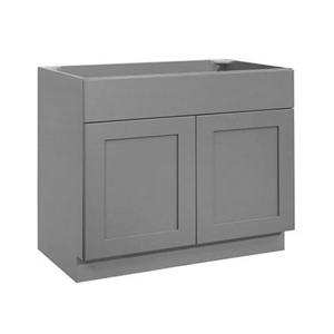 Gray Silver Wooden Kitchen Elegant Vanity Cabinet