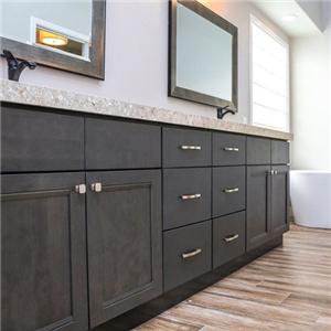 Greige Maple Modern Bathroom Wooden Vanity Cabinet