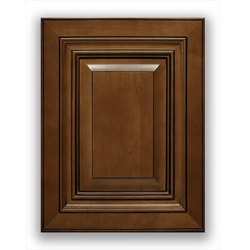 Coffee Glazed Style Maple Solid Wood Kitchen Cabinet