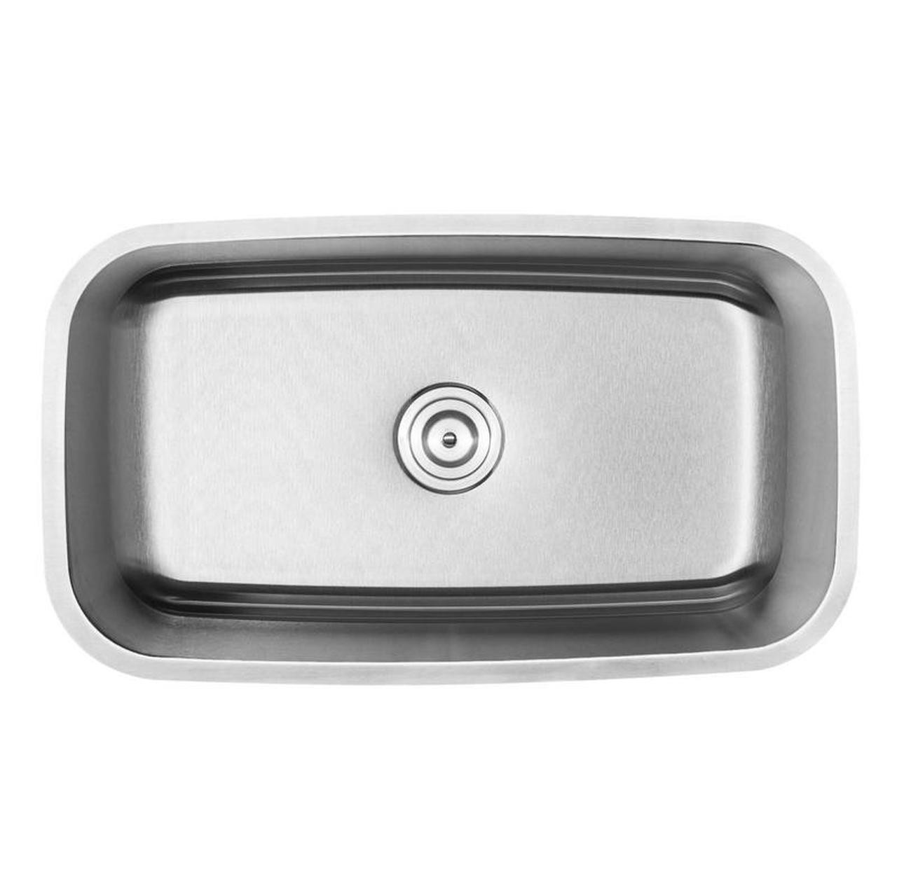 18-Gauge Stainless Steel Single Basin Deep Drawn Kitchen Sink