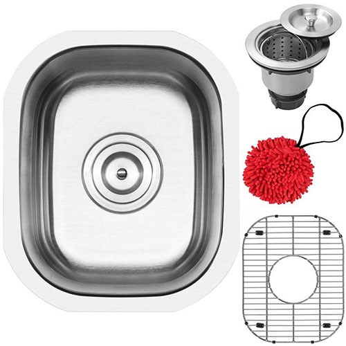 16-Gauge Stainless Steel Classic Single Basin Kitchen And Bar Sink