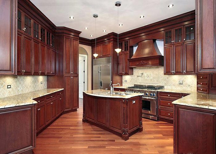 Supply Dark Cherry Traditional Solid, Pictures Of Traditional Kitchens With Cherry Cabinets