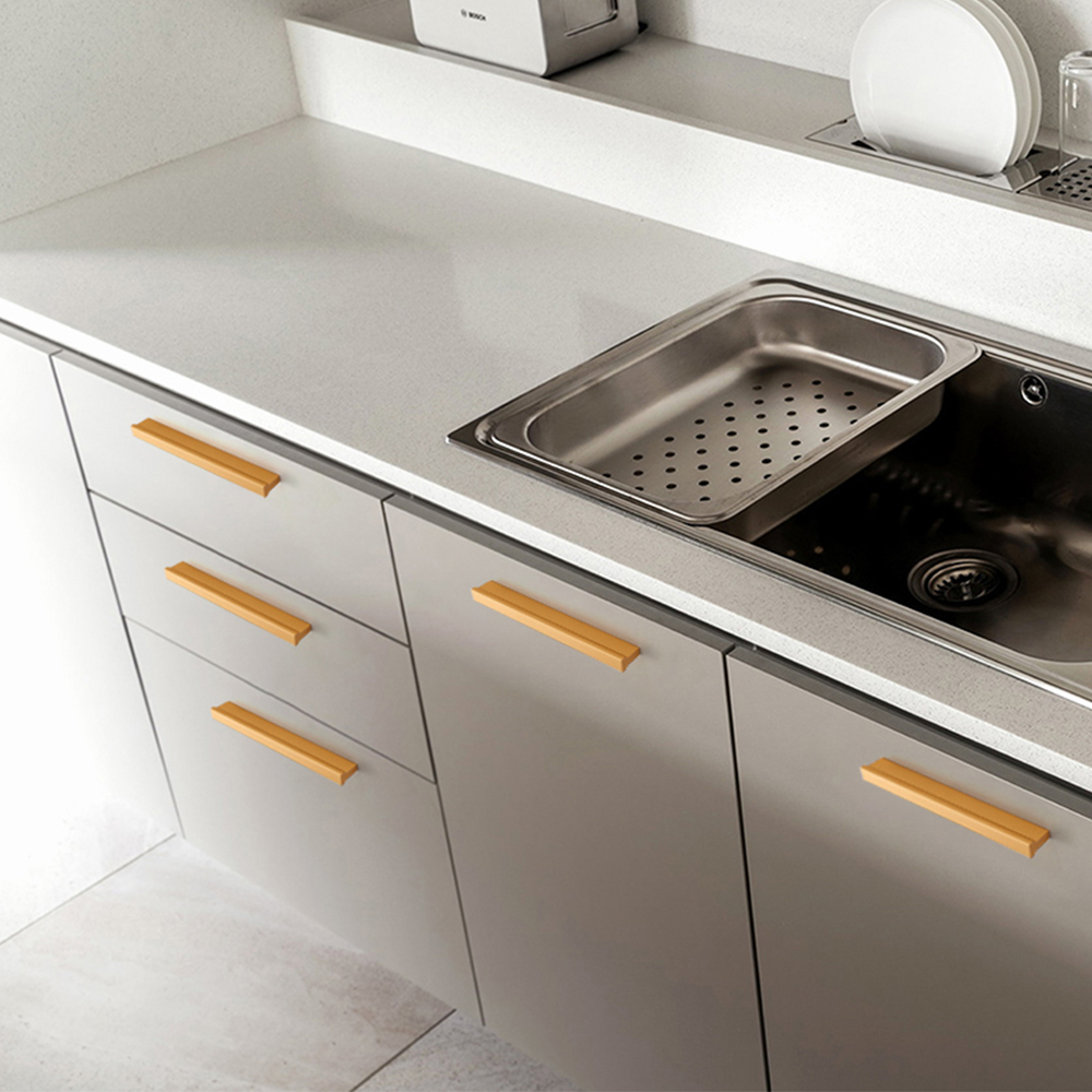 Kitchen Pull T Bar Handle Cabinet Handles Hardware Wardrobe Drawer Kitchen Aluminum Cabinet Bar Handle