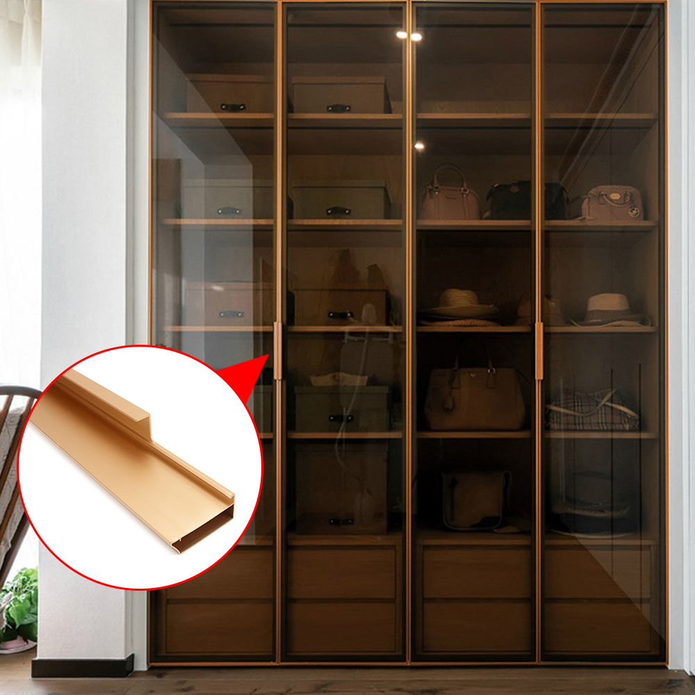 New Aluminum Alloy Cabinet Handle Wardrobe Fancy Kitchen Cabinet Door Handles