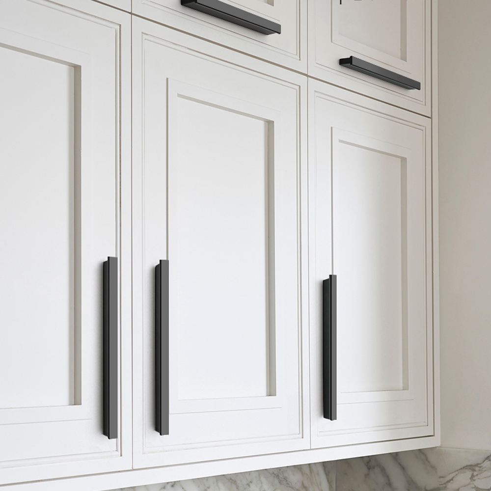 Kitchen Handles Door Cabinet Handle Black Aluminium Furniture Handle Kitchen Cabinet Door Handle Handles