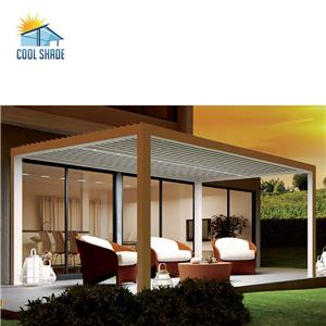 Modern Garden Exterior Waterproof Aluminum Pergola Gazebo Louvers Kits Motorized Roof Aluminum Pergola For Balcony