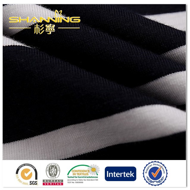 Siro Viscose Yarn Dyed Striped Single Jersey Knit Fabric