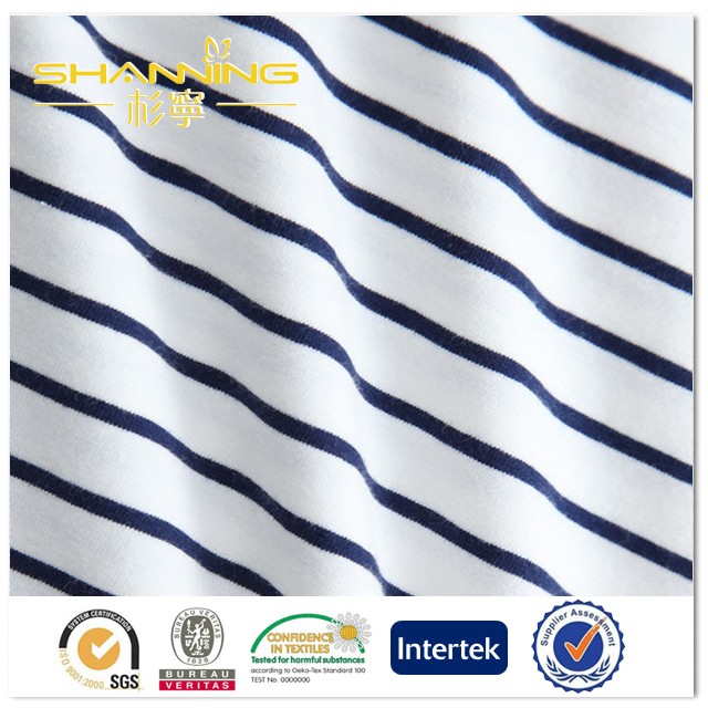 Китай Производство трикотажной ткани в полоску с вискозным эластаном, окрашенной в полоску, производитель