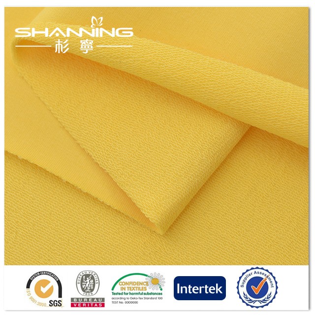 100% Combed Cotton Solid Dyed French Terry Knit Fabric