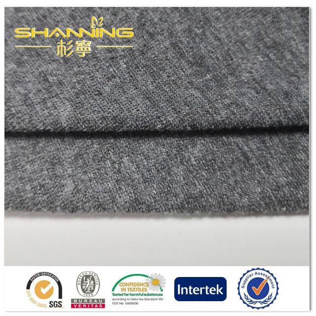 94% Polyester 6% Elastane Solid Color French Terry Knit Fabric