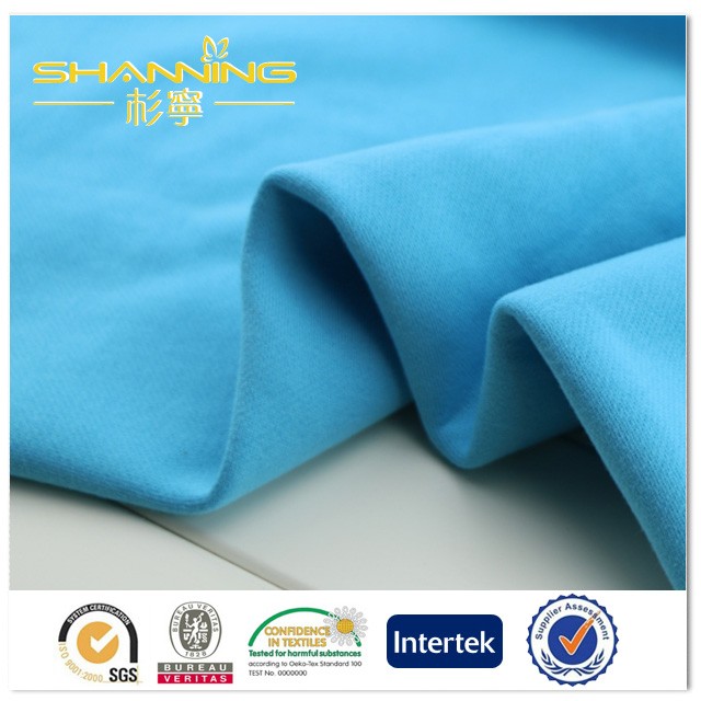 Polyester Cotton Solid Dyeing Brushed Fleece Knit Fabric