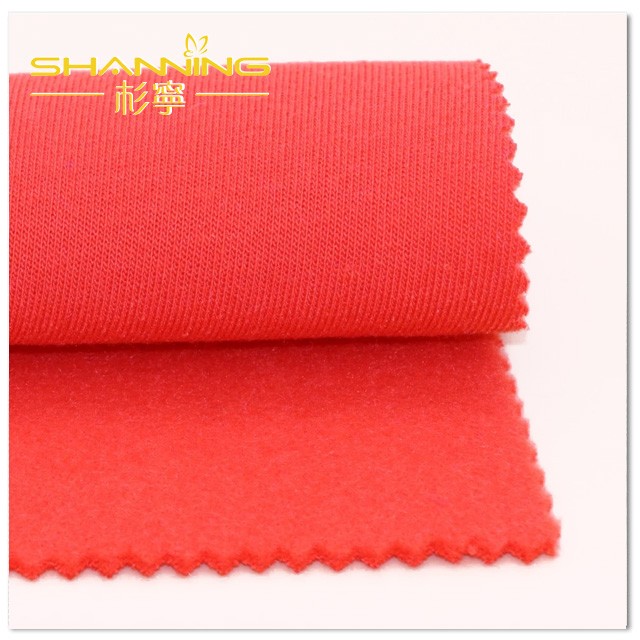 Китай Полиэфирная вискозная обычная крашеная толстая матовая флисовая ткань, производитель