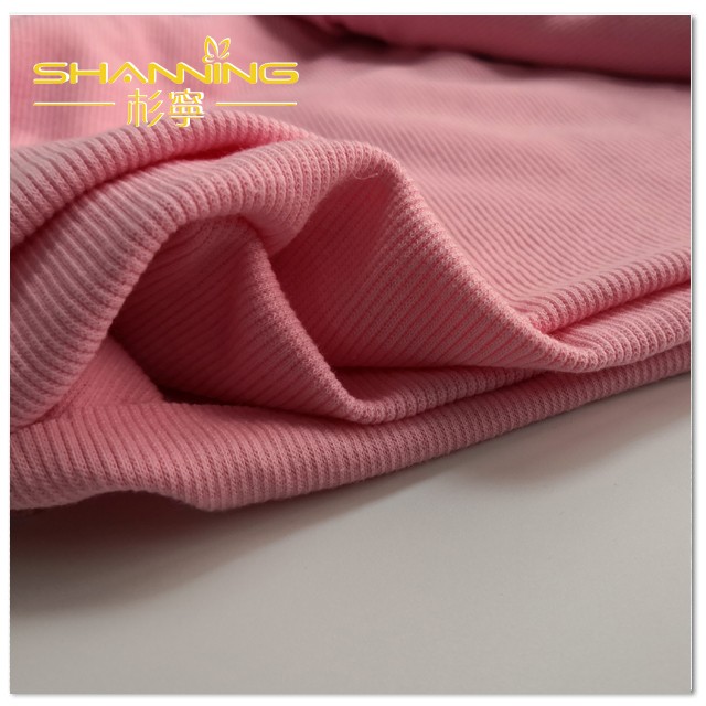 95% Cotton 5% Spandex Stretch Ribbed Knit Jersey Fabric Material