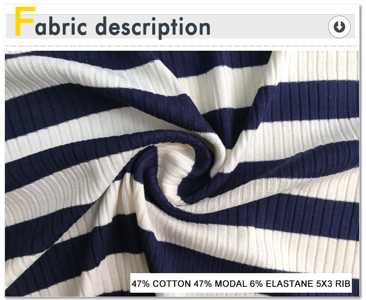Light Tan Cotton/Modal Stretch Lightweight Rib Knit