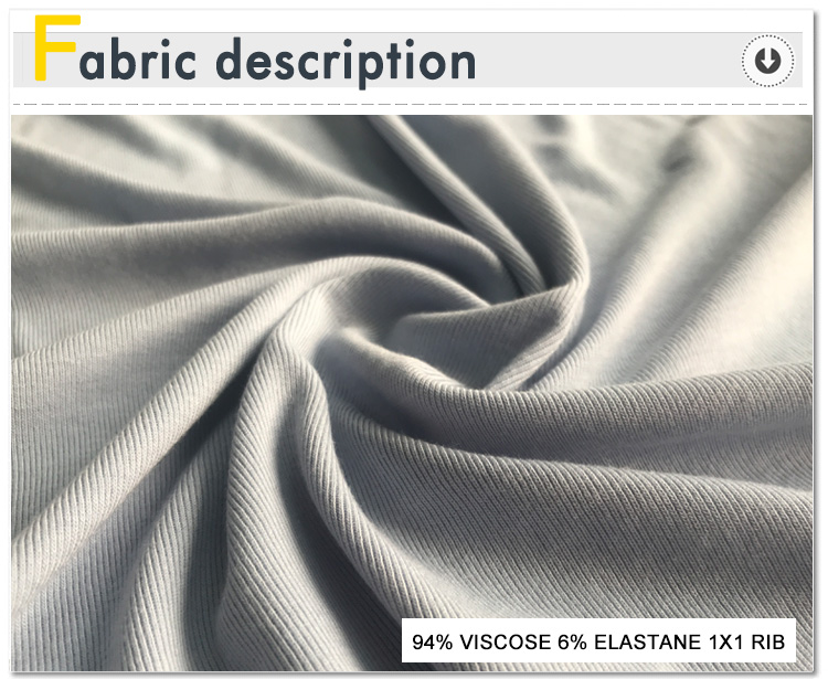 Supply Viscose Elastane 1X1 T Shirt Rib Stitching Knit Fabric Factory  Quotes - OEM