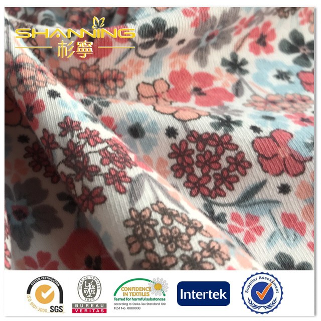 2X1 Rayon Spandex Rib Knit Reactive Print Pattern Clothing Fabric