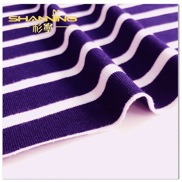 100% Viscose Yarn Dye Feeder Stripe Knit Jersey Fabric