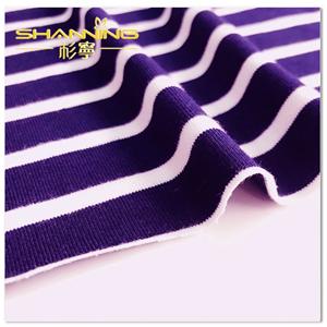 Tissu Jersey 100% Viscose Fil Dye Feeder Stripe Knit